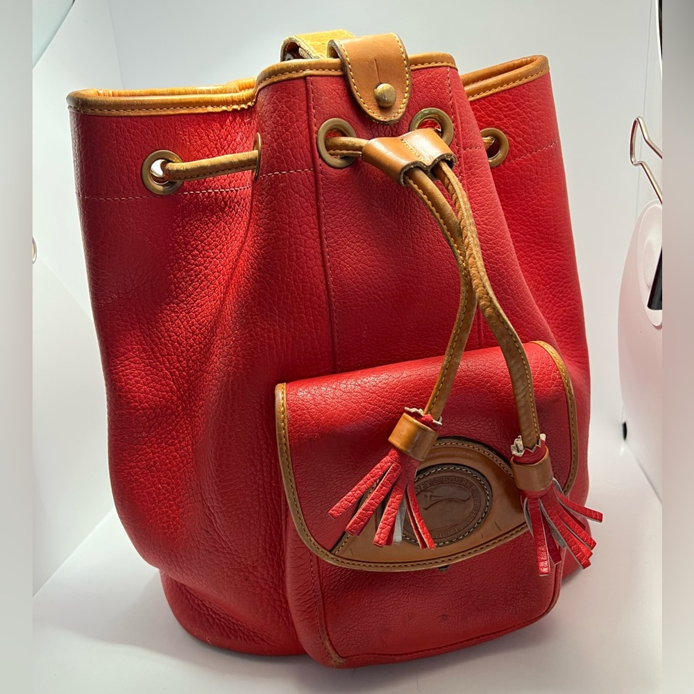 Dooney & Bourke Red and Tan Backpack